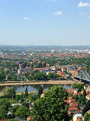 Blick auf das Dresdner Elbtal